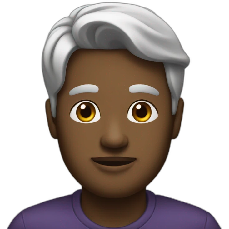 Trisomique noir emoji