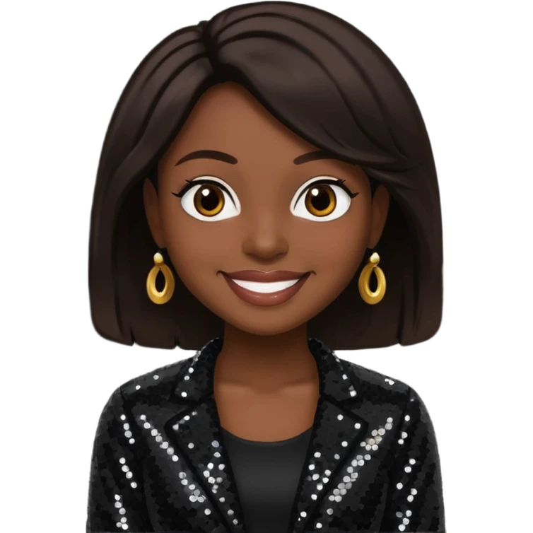 K-Ci from Jodeci/K-Ci & JoJo with dark brown, black sequin outfit emoji