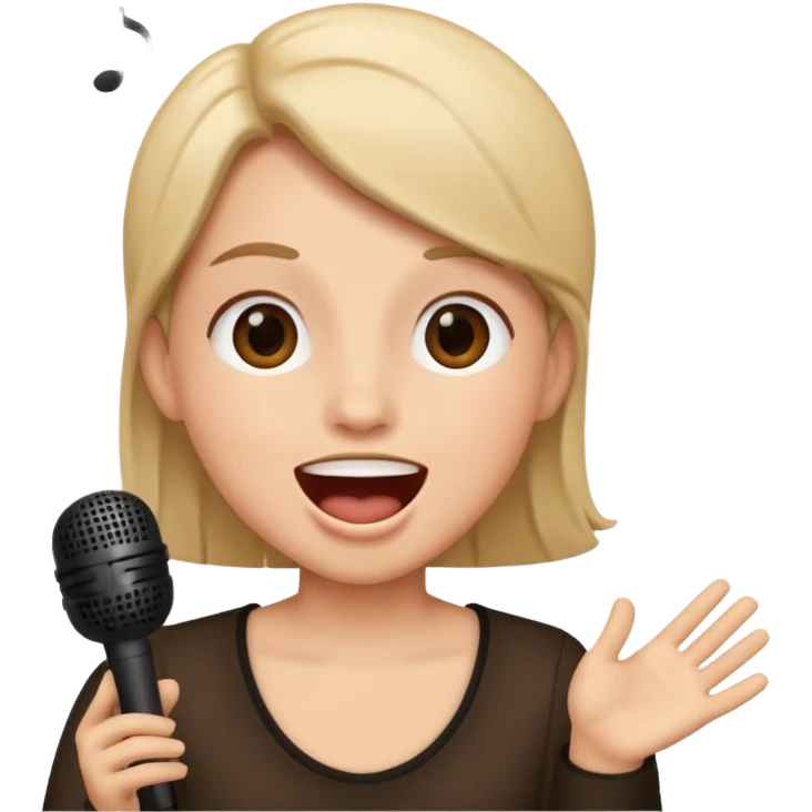 singing emoji