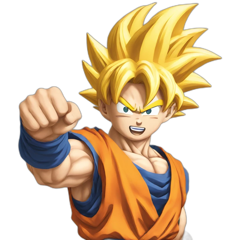 Goku powering up emoji