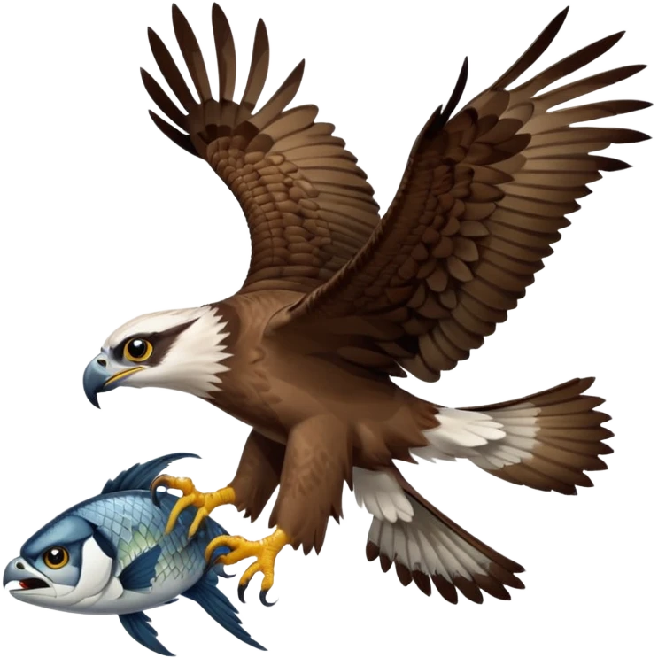 Osprey with fish emoji