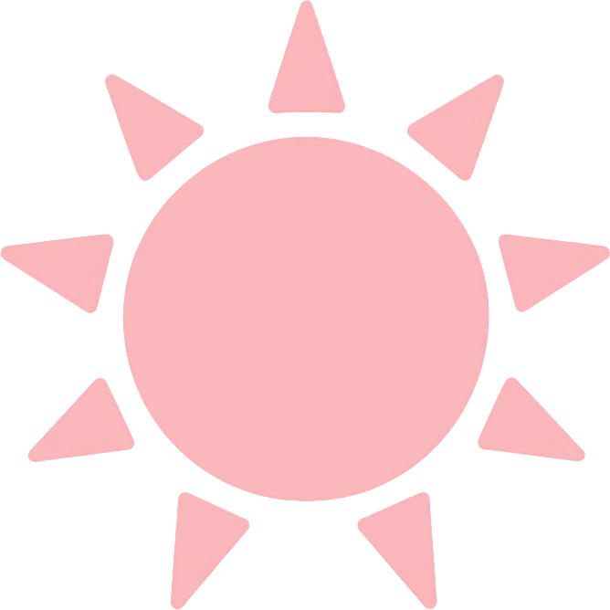 pink sun emoji
