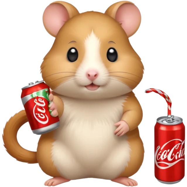 Hamster whit soda called soda pop emoji