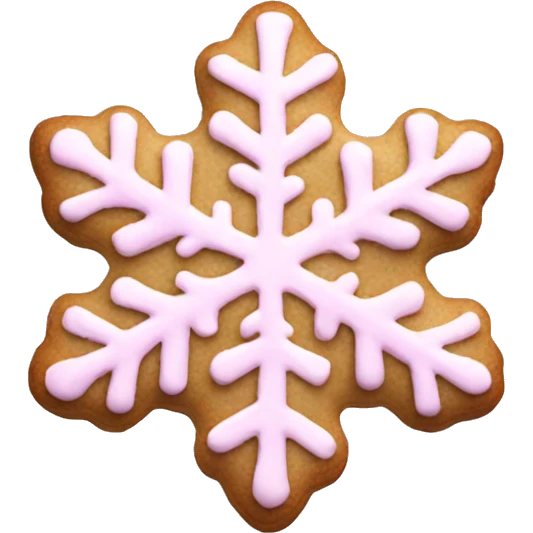 pale pink snowflake cookie emoji