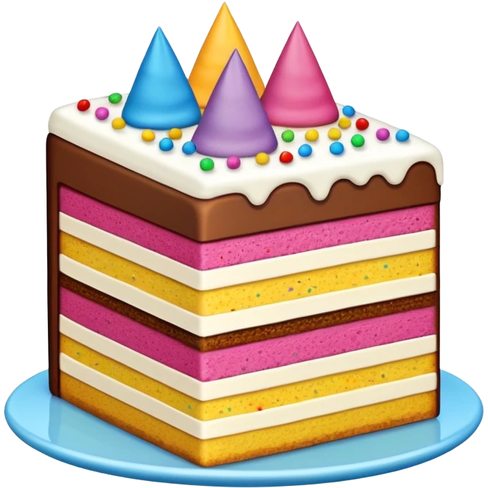 layered cake slice with visible tiers emoji