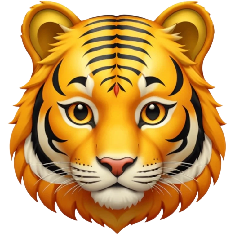 Gold tiger holding a sun ☀️🐯 emoji