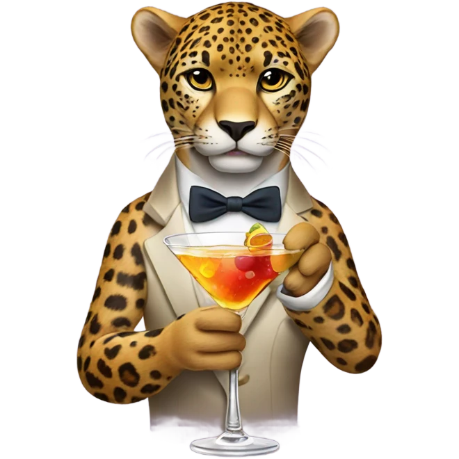 Jaguar with a martini emoji