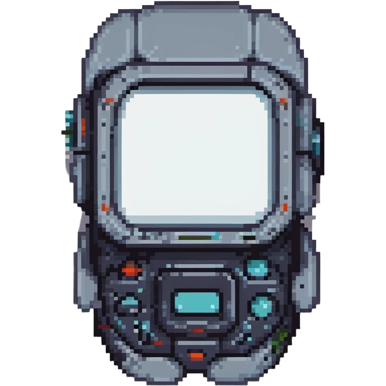 a square frame, cyber futuristic space ware, gray borders with dark colored shoulder bumbers at the corners emoji