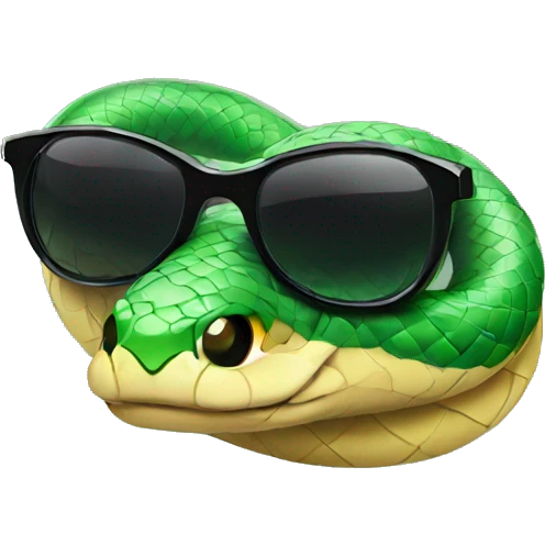 Snake wearing sunglasses  emoji