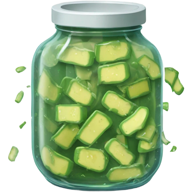 Broken jar of pickles emoji