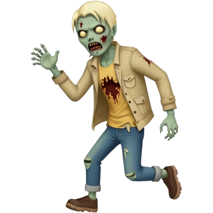zombie chasing emoji