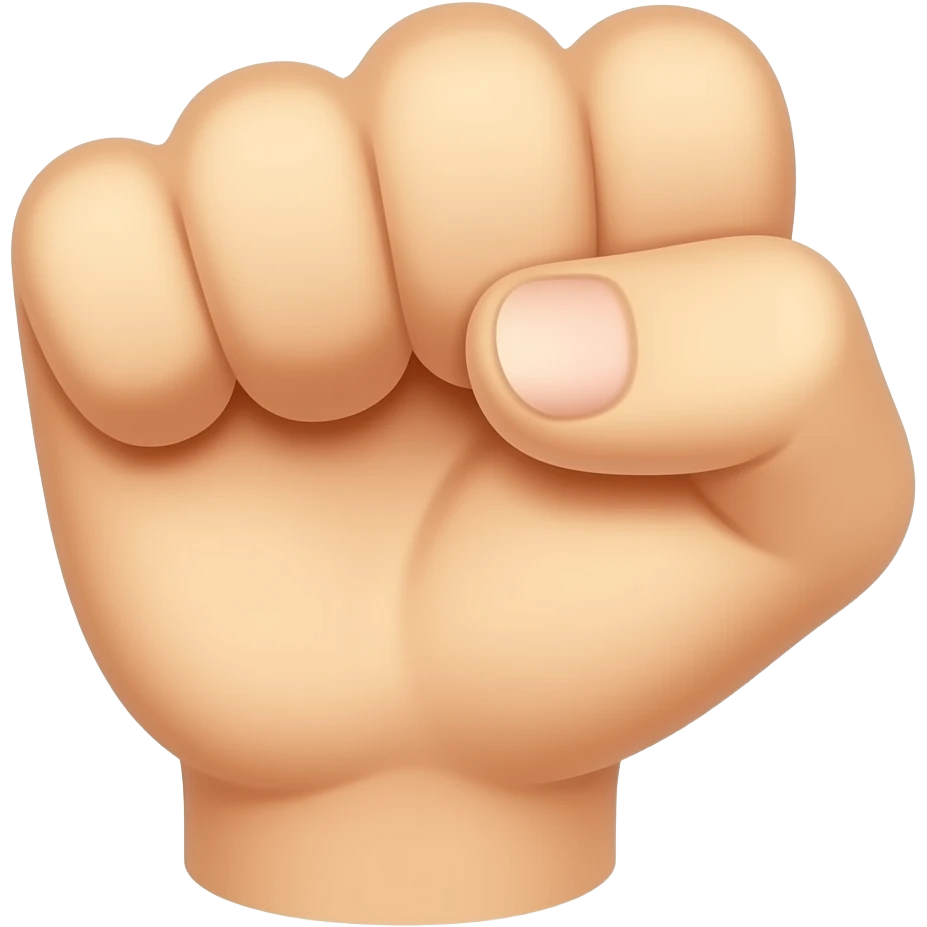 Hide the thumb inSIDE the fist. Right now it's outside emoji