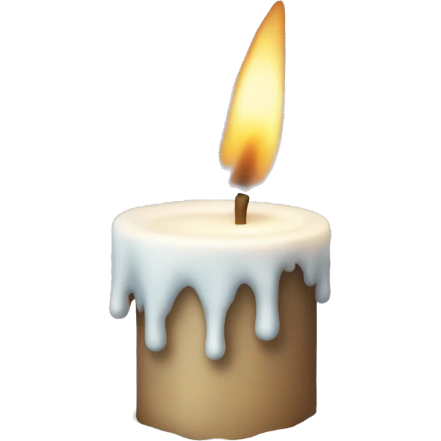 Candle with snow emoji