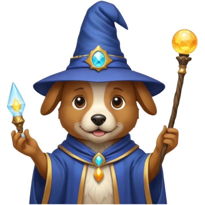Dog wizard emoji