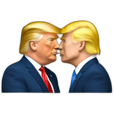 trump-and-putin-kissing,-lgbtq+ friendly, positivity, inclusiveness emoji