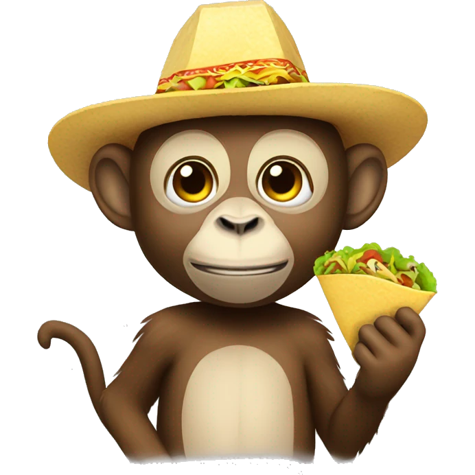 Monkey with tacos emoji