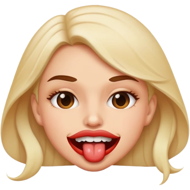 female biting lip emoji