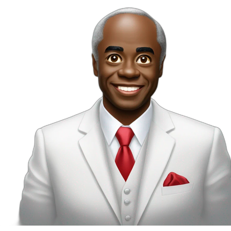 David oyedepo avec sa veste blanche emoji