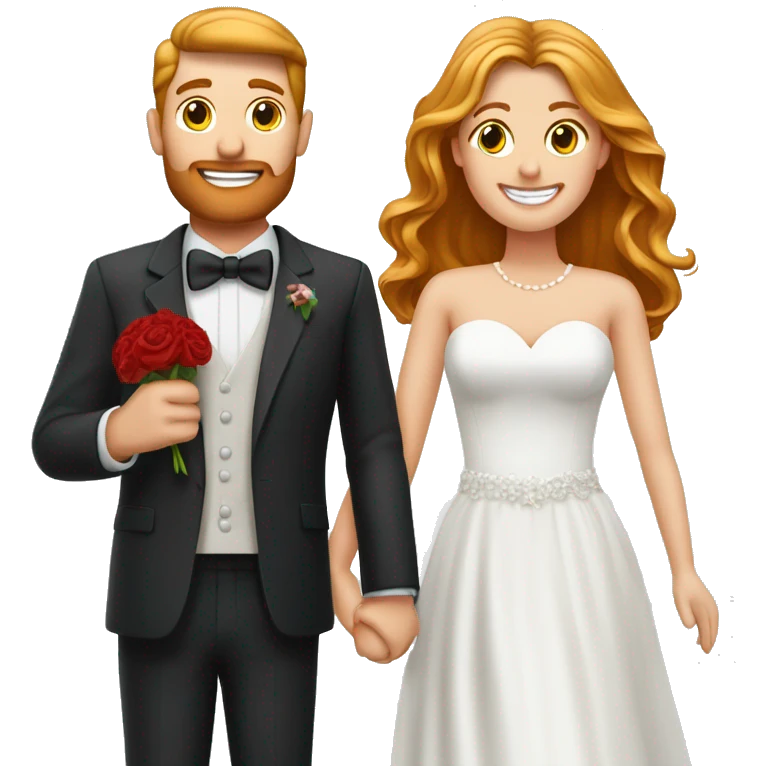 Mann mit roten haaren und frau mit blonden haaren heiraten emoji