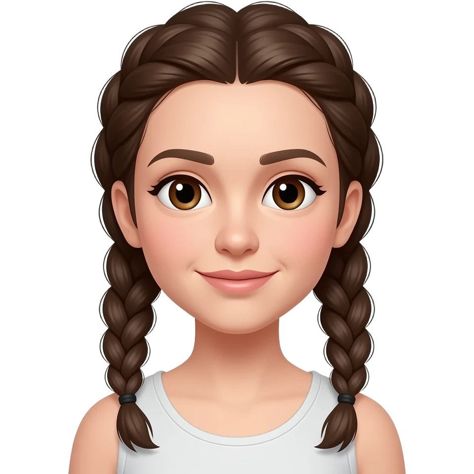 Girl kosa hair emoji