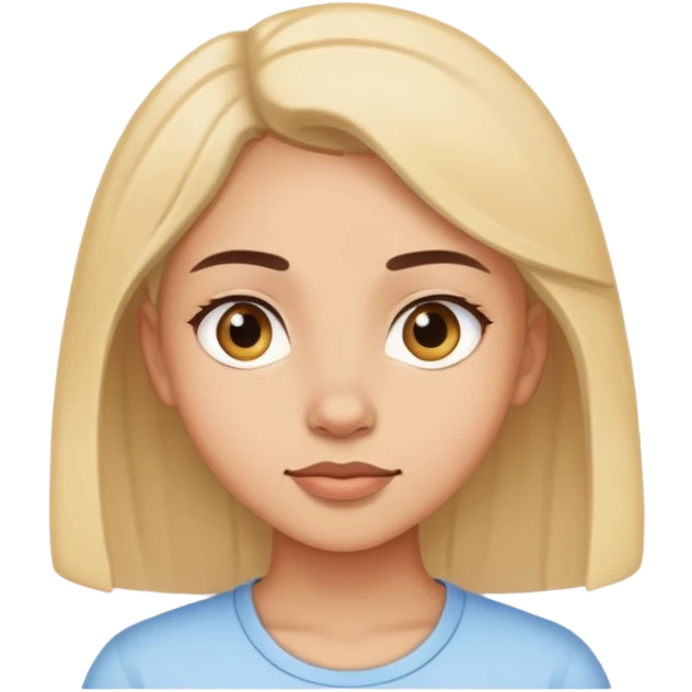 light skin girl side eyeing  emoji