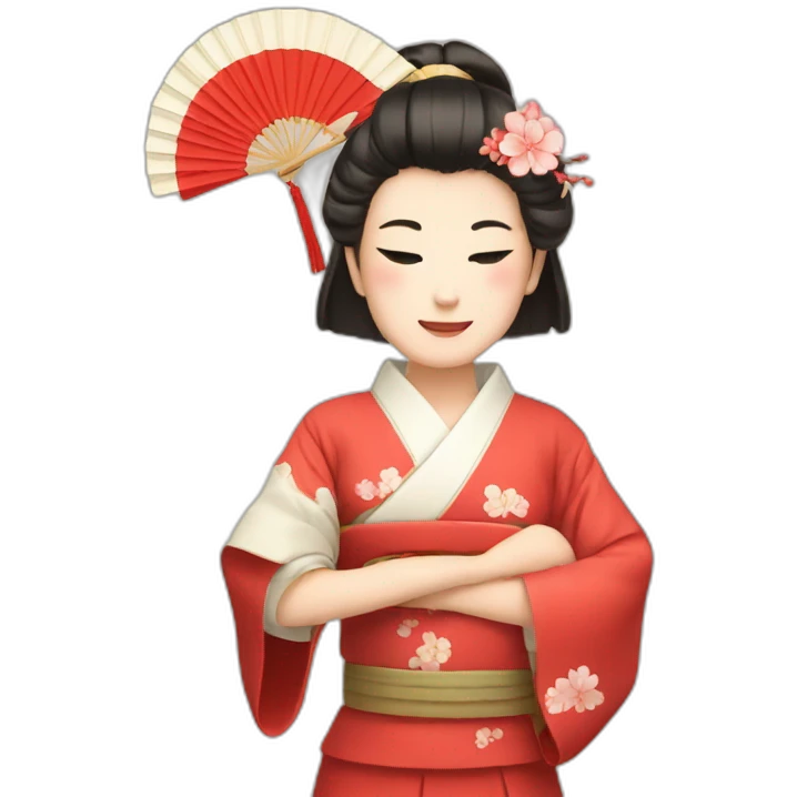 Japanese with a red fan emoji