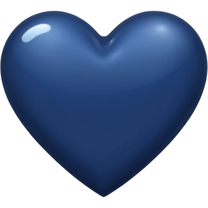 Small dark midnight  blue simple heart emoji