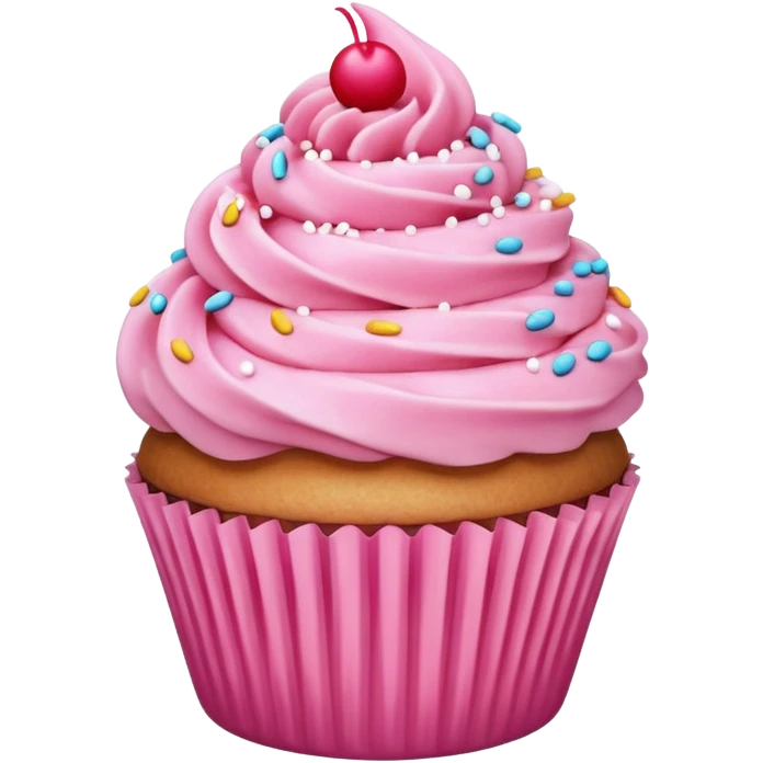 Cupcake with pink icing emoji