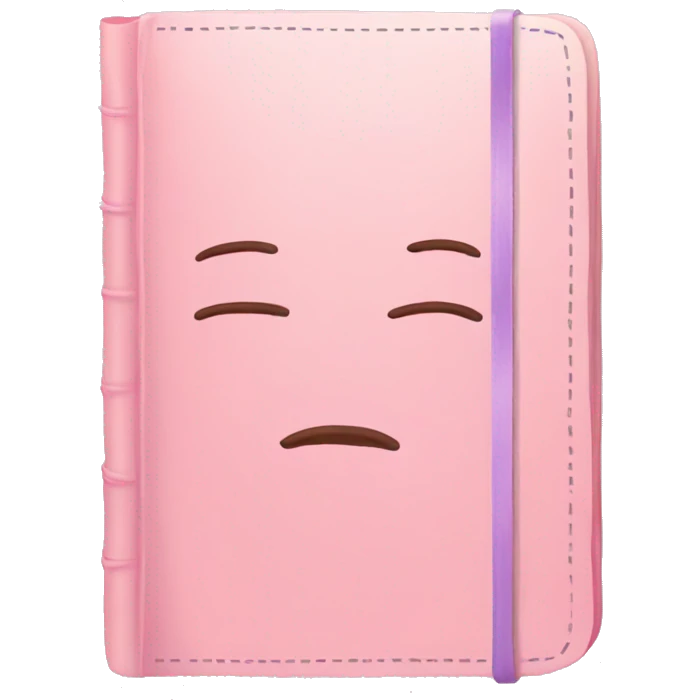 pastel pink journal emoji