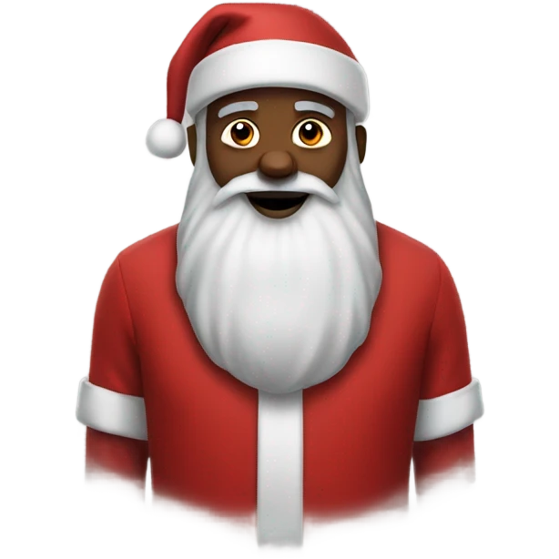 black Santa emoji