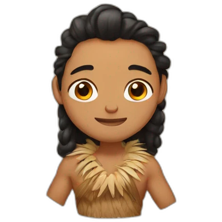 Vaiana with a gay emoji
