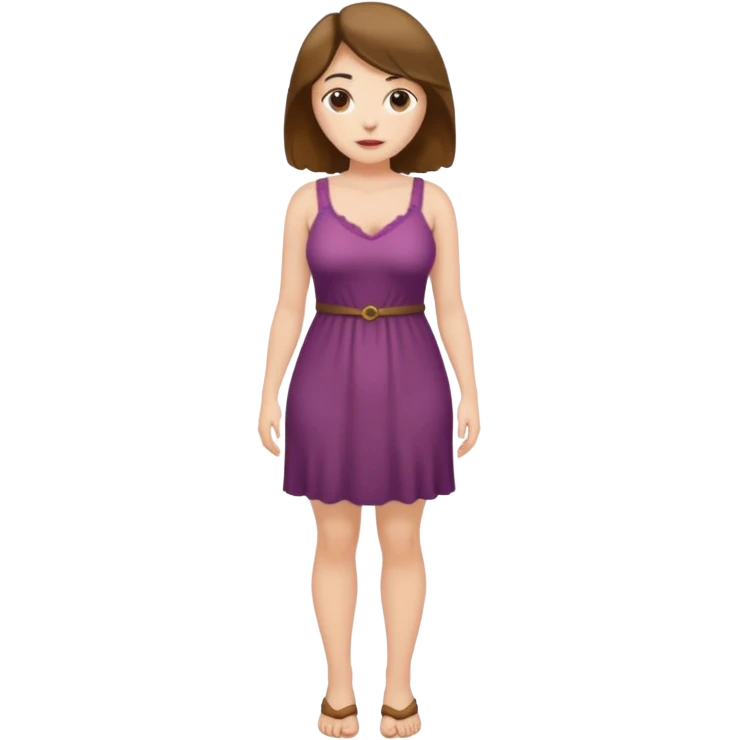 Naked woman full body. Big boobs and hairy crotch emoji