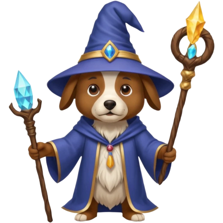 Dog wizard emoji
