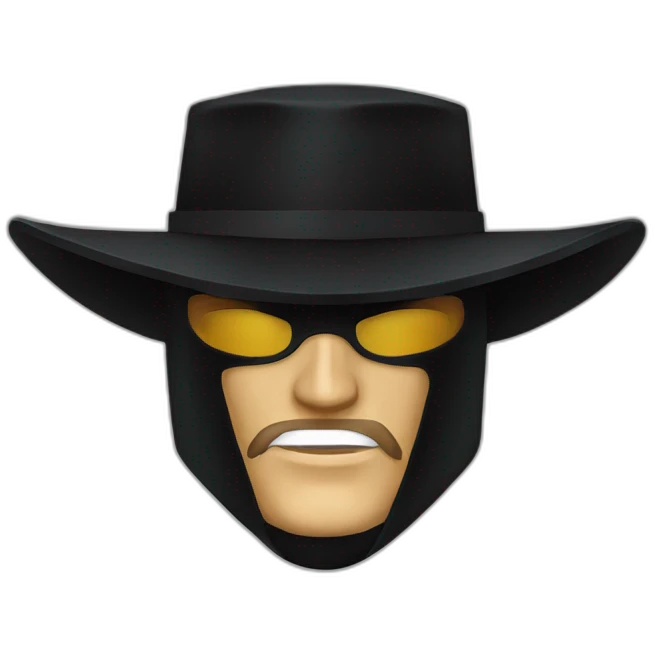 The mask of zorro emoji