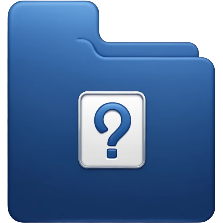 a dark blue file with blank name label on it emoji