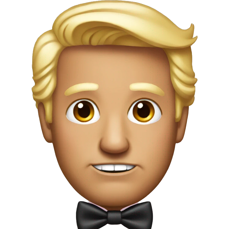 trump wearing makeup and a bow emoji
