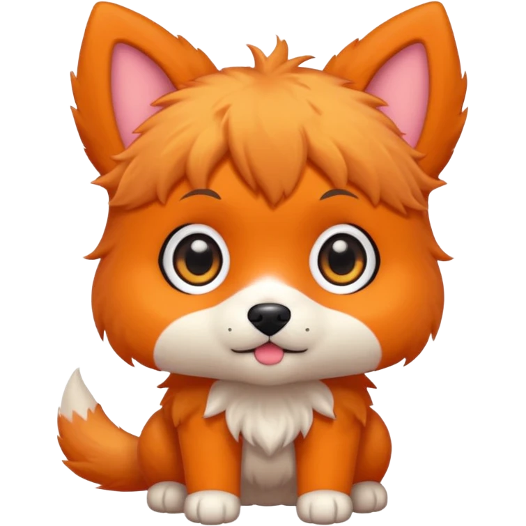 Colorful fakeamon doggie chibi emoji
