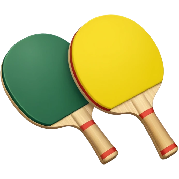palas de ping pong amarillas y verdes emoji