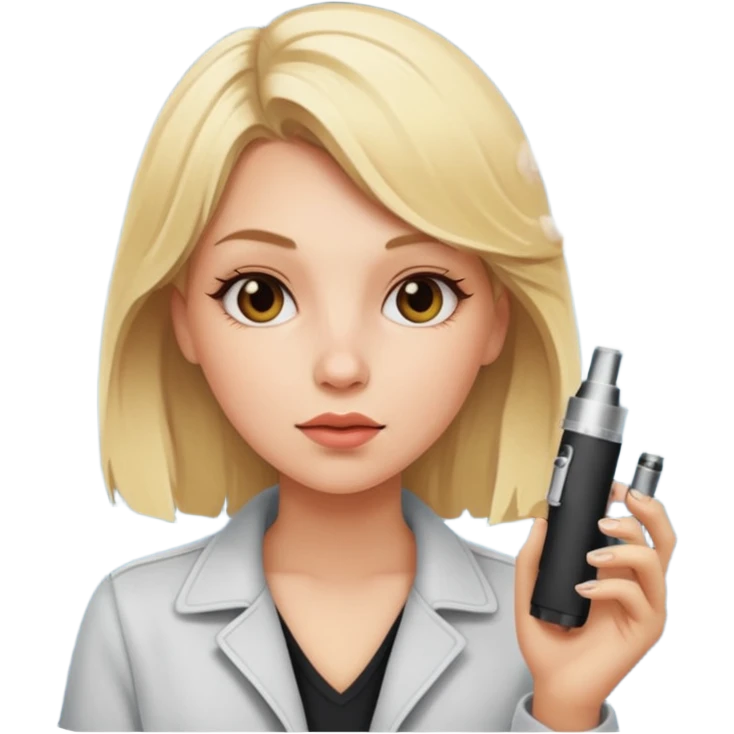 Blonde girl vaping  emoji