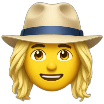 blond man with ricard hat emoji