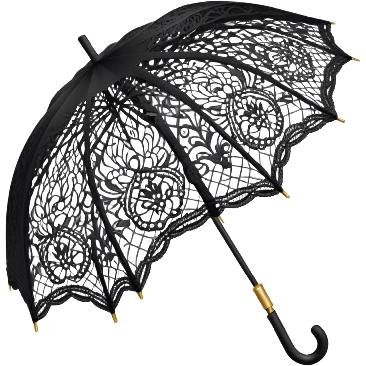 black lace umbrella emoji