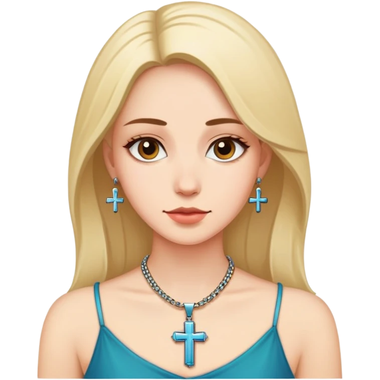 Крестик на голос теле женщины emoji