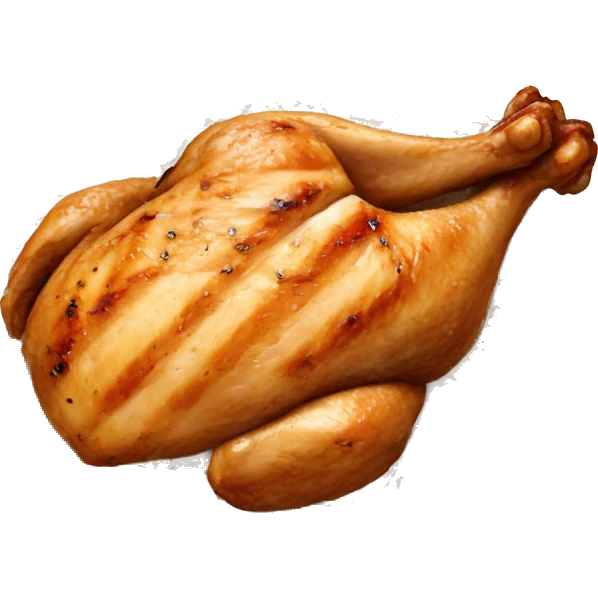 Grilled chicken with rice on a plate emoji