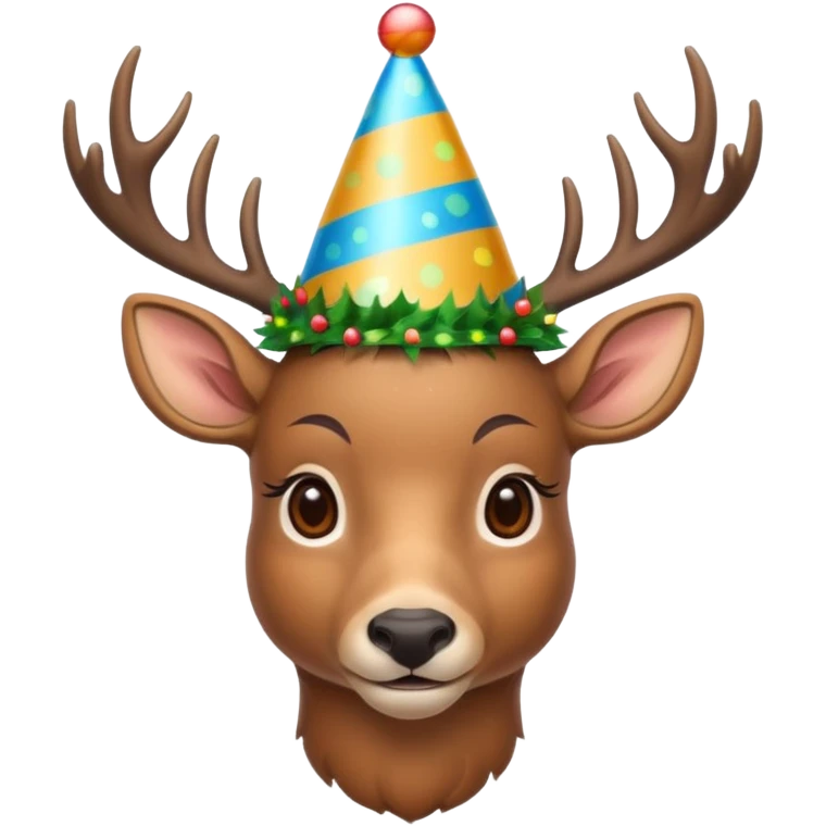 a new year's deer, Christmas mood emoji