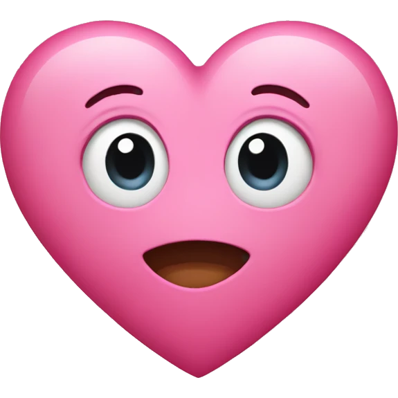 A pink heart  emoji