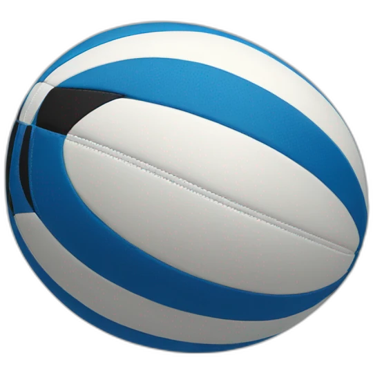 Ballon de rugby bleu emoji
