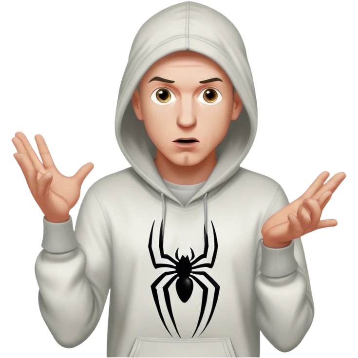 eminem rapping against spiderman emoji