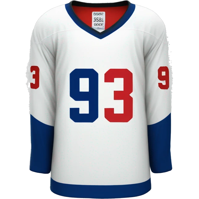 hockey Jersey withnumber 93 back emoji