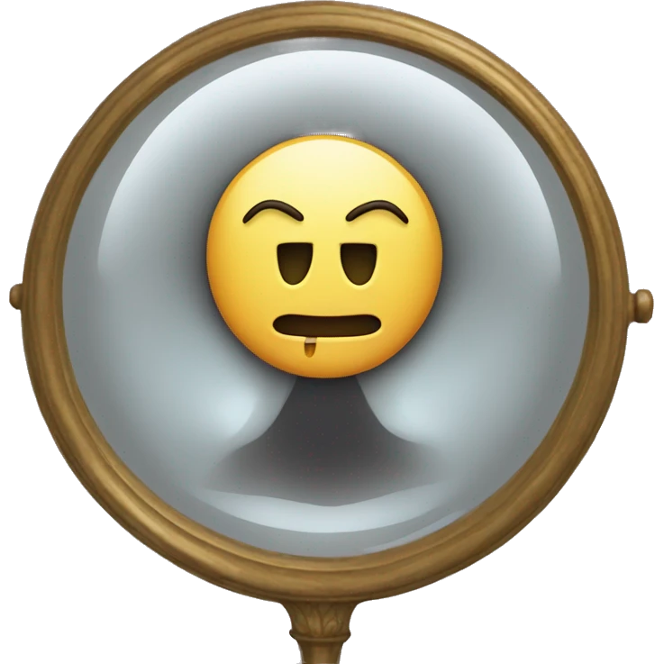 narcissistic emoji: ominous face looking into magic mirror emoji