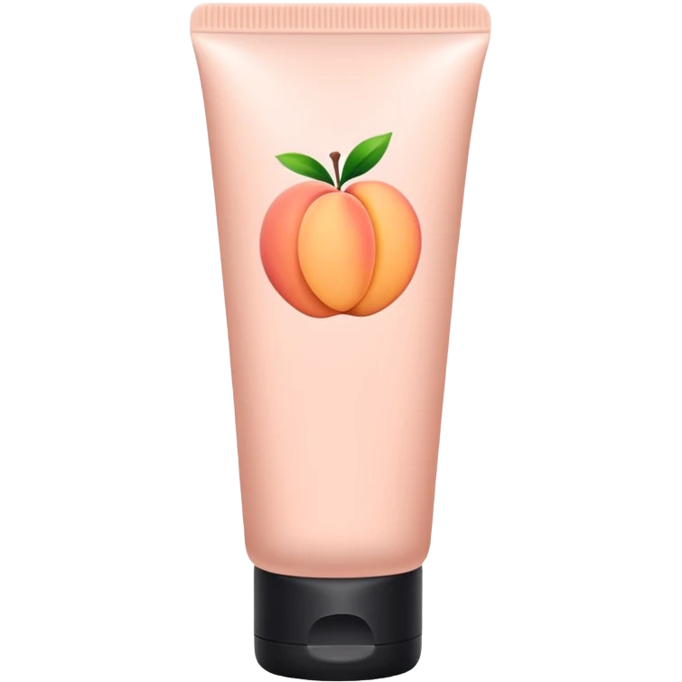 solid color light pinkish peach plain skincare tube emoji
